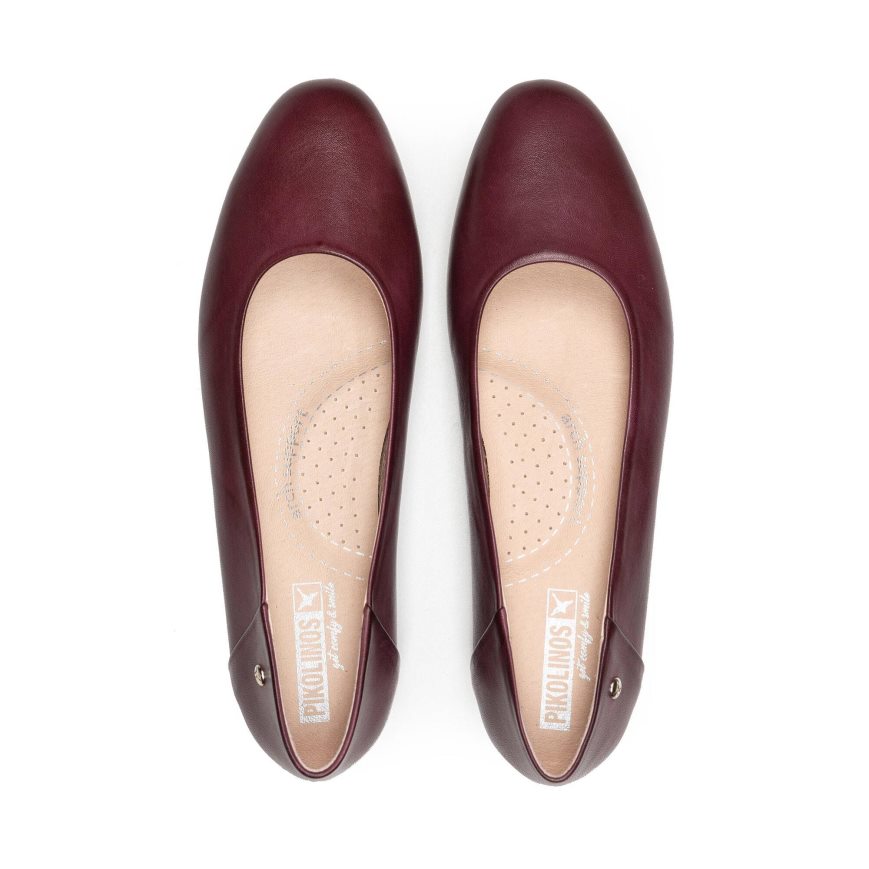 Women's Pikolinos ALMERIA Ballet Flats Burgundy | NZ E9528A7